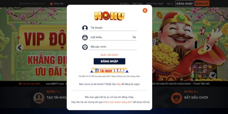 Hướng dẫn đăng ký Nohu90 thông qua thiết bị điện thoại